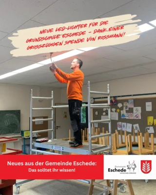 Neue LED-Lichter für Eschede – Dank einer großzügigen Spende von ROSSMANN! (Bild vergr&ouml;&szlig;ern)