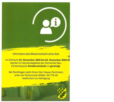 Reinigung der Straßeneinläufe im Gemeindegebiet (Bild vergr&ouml;&szlig;ern)