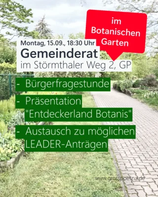 Gemeinderat im Botanischen Garten (Bild vergr&ouml;&szlig;ern)