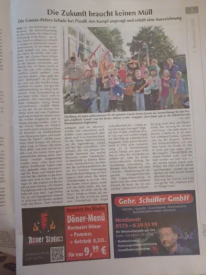 Auf dem Weg zur müllarmen Schule (Artikel im Reporter vom 06.11.2025)