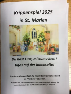 Vorschaubild zur Meldung: Krippenspiel 2025 in St. Marien