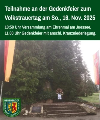 Teilnahme an der Gedenkfeier zum Volkstrauertag am So., 16. Nov. 2025 (Bild vergr&ouml;&szlig;ern)