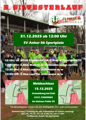 Plakat Silvesterlauf Gadenstedt 2025