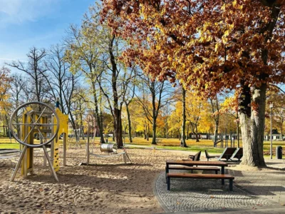 Spielplatz im Zentrum des Clara-Zetkin-Parks I Foto: Martin Ferch (Bild vergr&ouml;&szlig;ern)