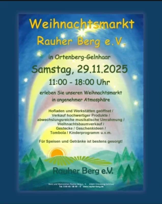 Weihnachtsmarkt auf dem Rauhen Berg e. V. in Gelnhaar Samstag, 29. November 2025 (Bild vergr&ouml;&szlig;ern)