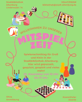 🎲 Mitspielzeit in der Stadtbibliothek Altenburg! 🎯 (Bild vergr&ouml;&szlig;ern)