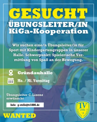 Wir suchen DICH! – Übungsleiter*in für KiGa-Kooperation gesucht (Bild vergr&ouml;&szlig;ern)