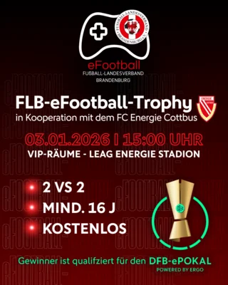 FLB-eFootball-Trophy: Brandenburgs größtes 2vs2-Event startet am 3. Januar