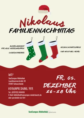 Nikolaus-Familiennachmittag in der SeeCampus-Bibliothek (Bild vergr&ouml;&szlig;ern)