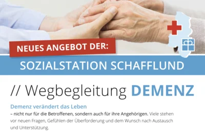 Flyer Sozialstation Schafflund: Wegbegleitung Demenz (Bild vergr&ouml;&szlig;ern)