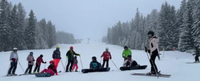 Turnerinnen der DTB -Turn-Talentschule des SCL in den Osterferien zur Skifreizeit im Salzburger - Land (Bild vergr&ouml;&szlig;ern)
