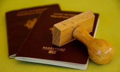 Reisepass mit Stempel