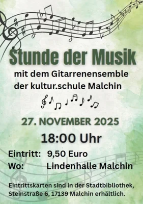 Stunde der Musik in der Lindenhalle Malchin