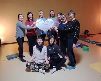 Montags-Yoga-Gruppen spenden erneut an das Frauenhaus Wittenberg (Bild vergr&ouml;&szlig;ern)