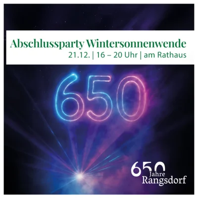 Meldung: Jubiläumsjahr-Abschlussparty zur Wintersonnenwende