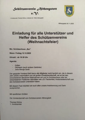 Einladung zur Weihnachtsfeier (Bild vergr&ouml;&szlig;ern)