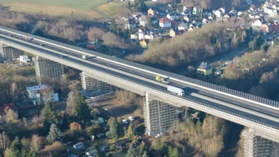 Sanierung Muldenbrücke - Autobahn BAB 72 (Bild vergr&ouml;&szlig;ern)