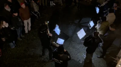 Weihnachtliches Kurrendeblasen in Ortenberg (Bild vergr&ouml;&szlig;ern)