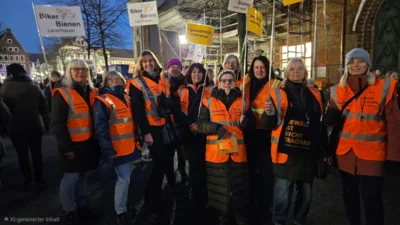 Demo Orange Day / Biker Bienen (Bild vergr&ouml;&szlig;ern)