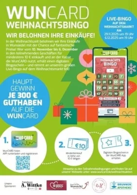 WunCARD-Bingo und WunCARD-Adventskalender 2025: Mitmachen, einkaufen und gewinnen!