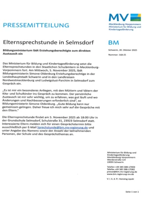 Pressemitteilung: Bildungsministerium lädt zum Austausch ein (Bild vergr&ouml;&szlig;ern)
