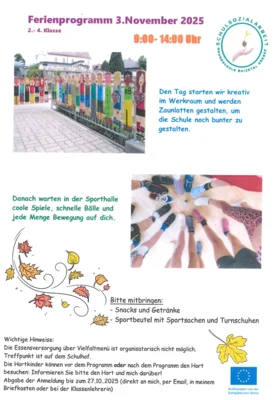Ferienangebot unserer Schulsozialarbeiterin am 03.11.2025 (Bild vergr&ouml;&szlig;ern)