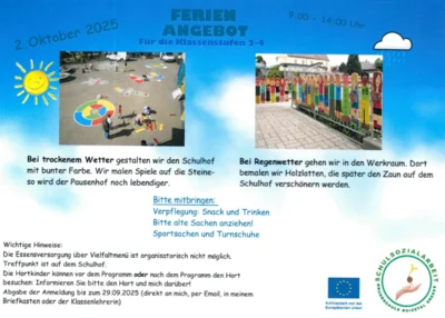 Ferienangebot unserer Schulsozialarbeiterin am 02.10.2025 (Bild vergr&ouml;&szlig;ern)