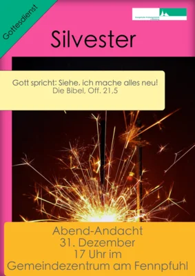 Silvester-Andacht am Fennpfuhl
