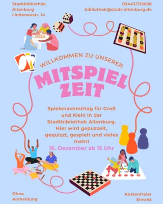 🎲 Mitspielzeit in der Stadtbibliothek Altenburg! 🎯 (Bild vergr&ouml;&szlig;ern)