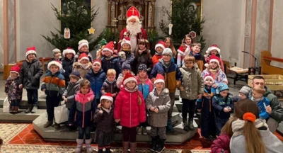 Der Nikolaus besucht die Lauderter Kinder