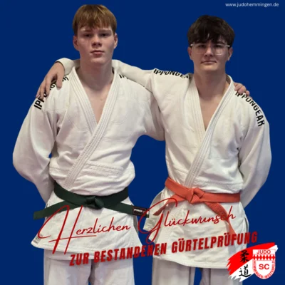 Grüner-Gürtel/3. Kyu für Justin - judohemmingen.de (Bild vergr&ouml;&szlig;ern)