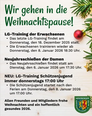 Wir gehen in die Weihnachtspause! (Bild vergr&ouml;&szlig;ern)