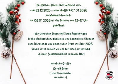 Schließzeiten Rathaus (Bild vergr&ouml;&szlig;ern)
