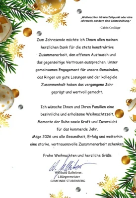 Weihnachtsgruß 2025