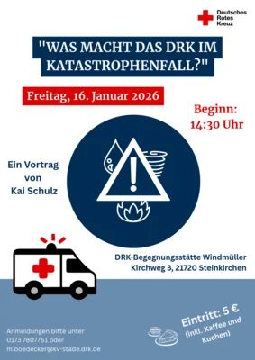DRK Vortrag "Was macht das DRK im Katastrophenfall?" Freitag, 16.01.2026 14:30 Uhr (Bild vergr&ouml;&szlig;ern)