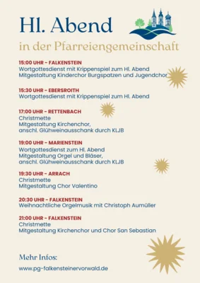 Gottesdienste Hl. Abend (Bild vergr&ouml;&szlig;ern)