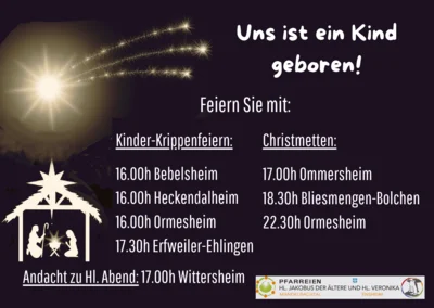 Heiligabend in Mandelbachtal – uns ist ein Kind geboren