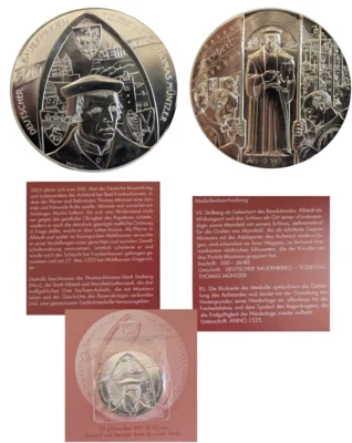 Gemeinsame Gedenkmünze - 500. Todestag von Thomas Müntzer (Bild vergr&ouml;&szlig;ern)