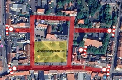 Vollsperrung der Innenstadt im Rahmen des „Advent im Rathaus“ (Bild vergr&ouml;&szlig;ern)