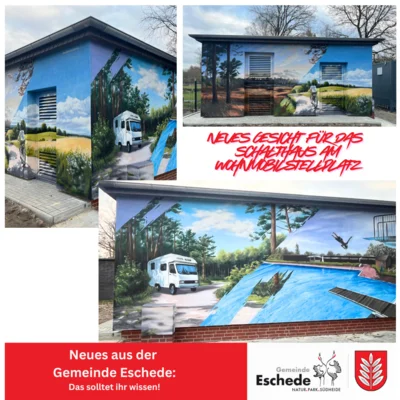 Neues Gesicht für das Schalthaus am Wohnmobilstellplatz (Bild vergr&ouml;&szlig;ern)