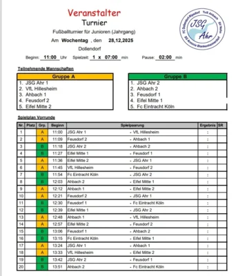 Turnierplan