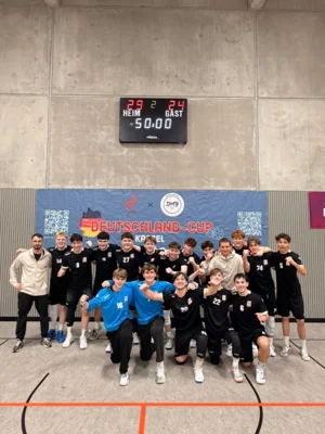 Mannschaftsfoto Deutschlandcup 2025 (Bild vergr&ouml;&szlig;ern)