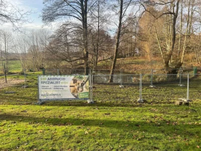 Reinigung unseres Regenrückhaltebeckens "Am Wiesengrund" (Bild vergr&ouml;&szlig;ern)