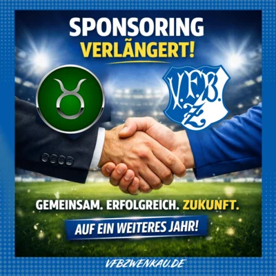 Meldung: TAURUS SPORT verlängert Sponsoring beim VfB Zwenkau um ein weiteres Jahr