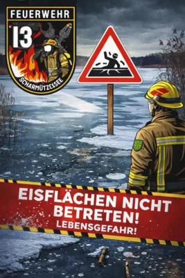 Meldung: Warnung vor dem Betreten von Eisflächen