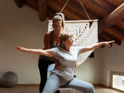 Foto: Gymnastik auf einem Stuhl © freepik.com Foto zur Meldung: Bewegung tut gut – für Körper und Wohlbefinden