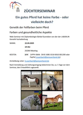 Meldung: Züchterseminar: Ein gutes Pferd hat keine Farbe - oder vielleicht doch?