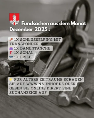 Fundsachen im Dezember 2025