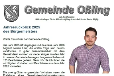 Bericht des Bürgermeisters der Gemeinde Oßling (Bild vergr&ouml;&szlig;ern)