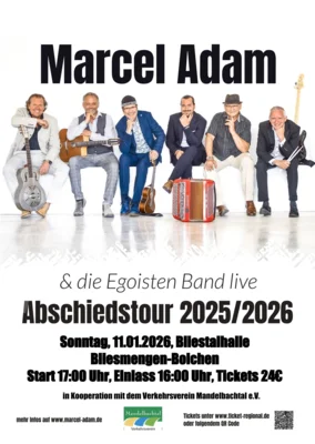 Marcel Adam & Egoisten. Grafik: Verkehrsverein Mandelbachtal e. V.